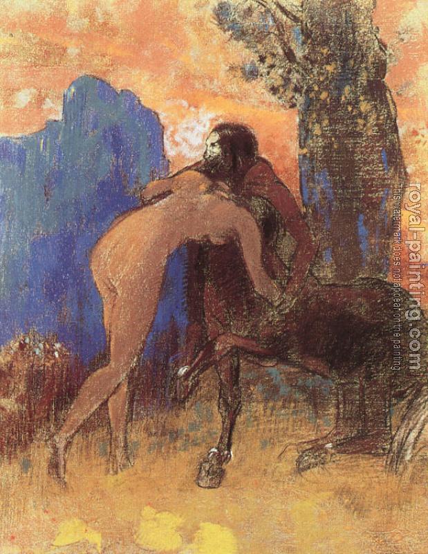 Odilon Redon : Struggle between Woman and Centaur